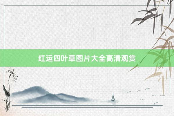 红运四叶草图片大全高清观赏